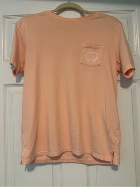 ivory ella Peach Short-Sleeve Pocket Tee